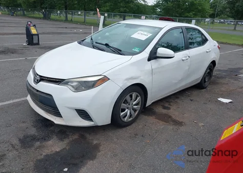 2014 Toyota Corolla Le z USA, uszkodzony, nr VIN 2T1BURHE5EC130693